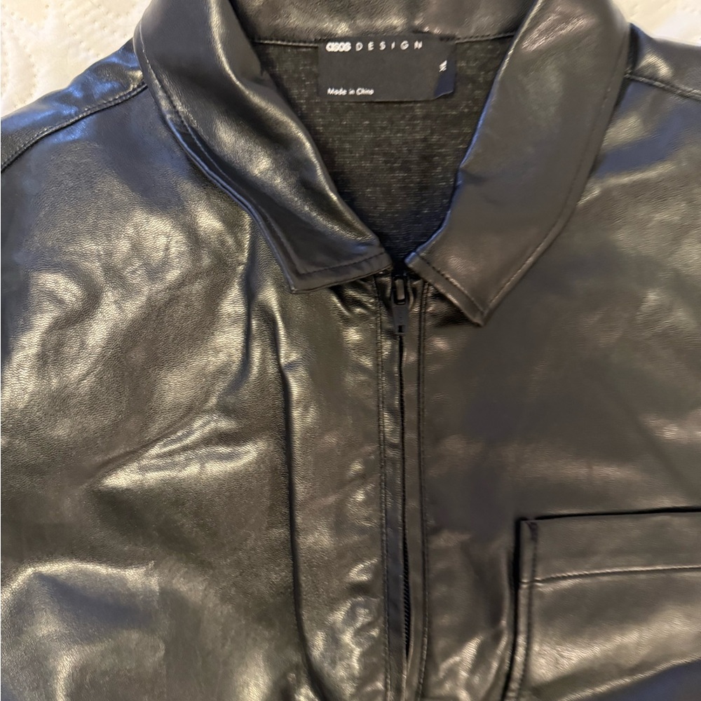 Black Faux Leather Jumpsuit - Picture 8 of 10